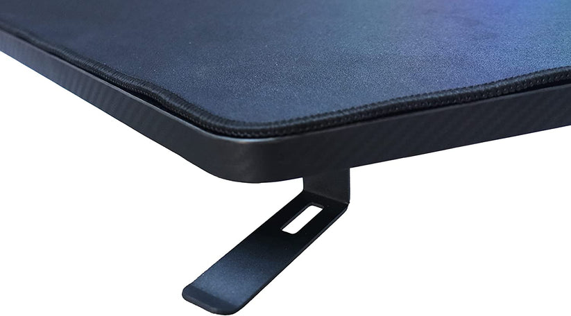 Gaming Desk Table With light, Computer Desk, Cup Holder and Headphone Hook Gamer Workstation Game Table - COOLBABY