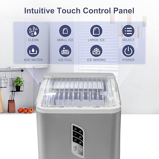 Automatic Ice Maker, Self-Cleaning, 9 Cubes Ready in 6 Mins, 12Kg/24H - COOLBABY