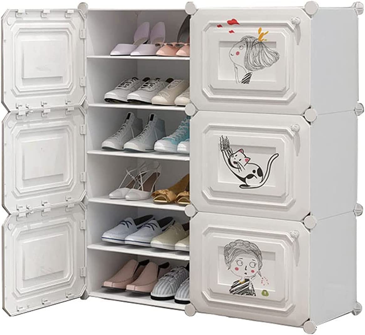 COOLBABY Household Shoe Cabinet,24 Pairs Portable Rack Organiser, Multiplayer - COOL BABY