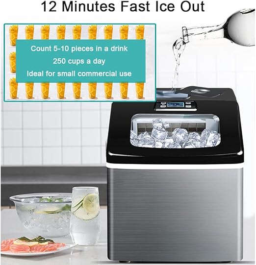 A-30KG Countertop Automatic Ice Cube Maker For Home And Restaurant - COOLBABY
