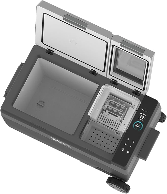 Portable Fridge & Ice Maker – Dual Zone, Fast Ice, -20°C to 20°C, Touch Panel with Child Lock, Pull Bar & Wheel - COOLBABY