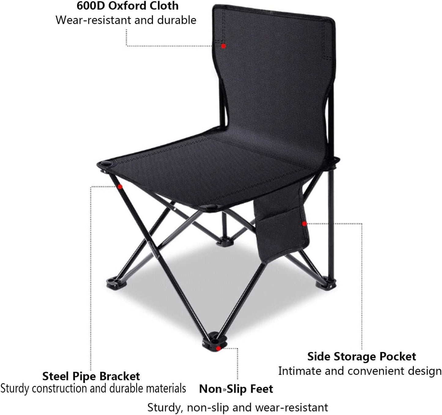 COOLBABY WHD3201 Outdoor Folding Chair for Camping and Fishing - COOL BABY