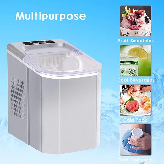 Countertop Ice Maker, 26lbs in 24Hrs For Home, Kitchen And Office - COOLBABY