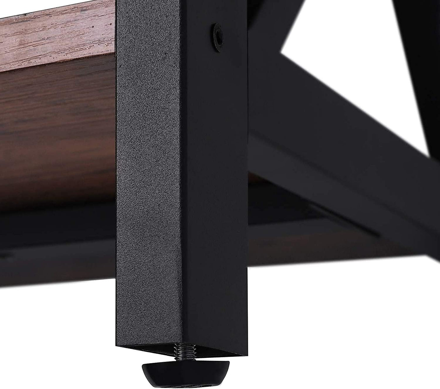 Ables Nightstand with Drawer and Storage Shelves – X-Design Bedside Table for Bedroom, Living Room, or Lounge - COOLBABY