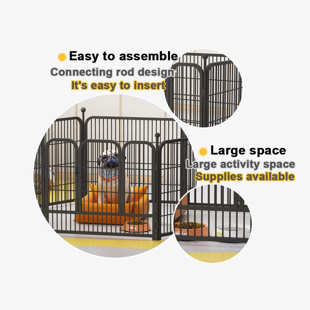COOLBABY Dog Playpen Foldable 6 Panels Dog Pen 24" Height Pet Enclosure Dog Fence Outdoor - COOL BABY