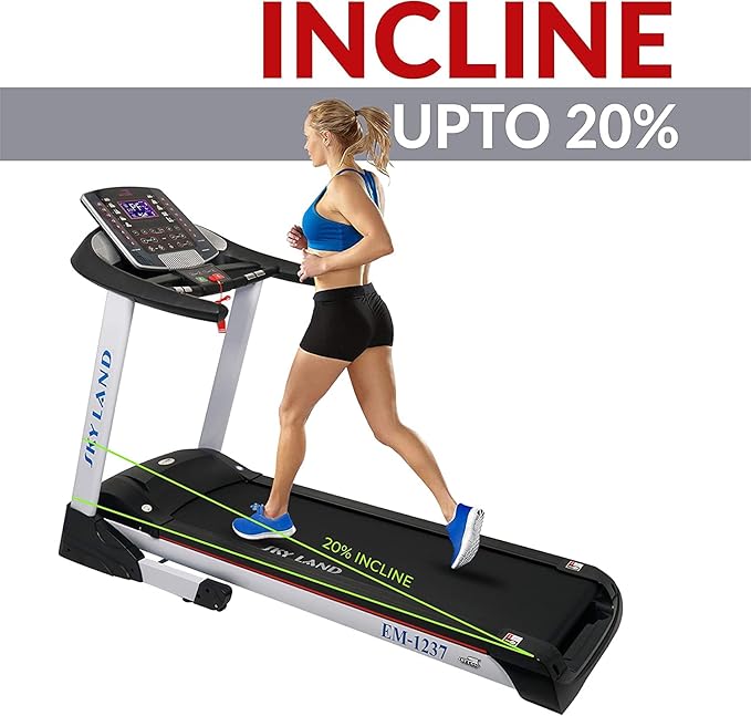 Heavy Duty AC Motor Treadmill – 7 HP Peak Power, Foldable Design with Auto Incline, Bluetooth & App Connectivity