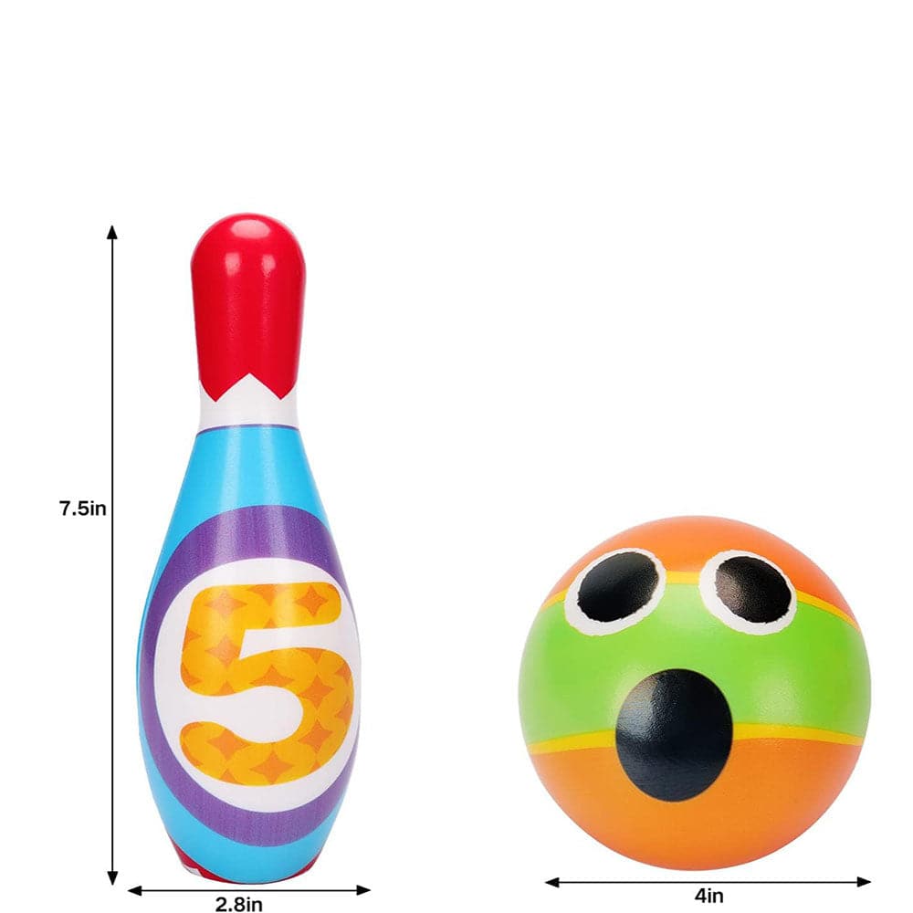 COOLBABY WQSJ-BLQWJ Kids Bowling Set - with 10 Bowling Pins & 2 Balls - COOL BABY