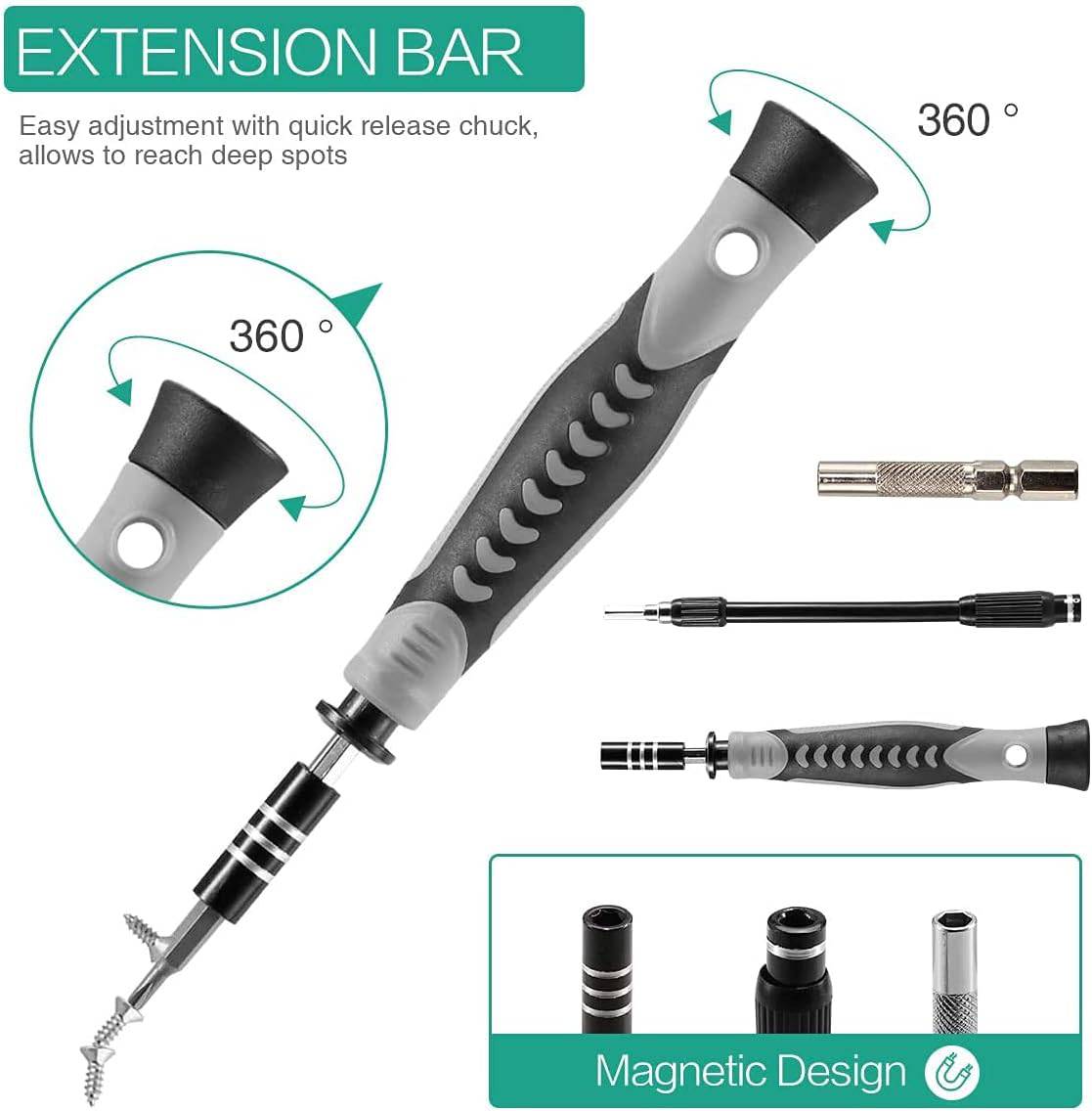 COOLBABY SSZ147 Precision Screwdriver Set, New Version 130 In 1 Kit With 120 Bits, Repair Tool Magnetizer For Smart Phone, HoUSehold Appliances - COOL BABY