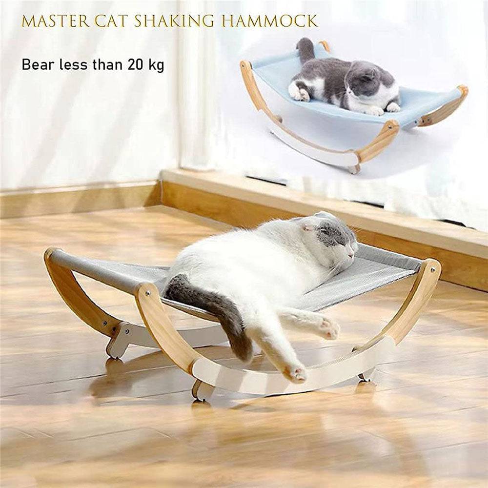 COOLBABY Cat Bed Pet Bed,Pet Shaker,Anti-slip Mat Design,Washable Breathable Cloth Pad,Solid Wood Cat Bed,for Little Cat and Little Dog - COOL BABY