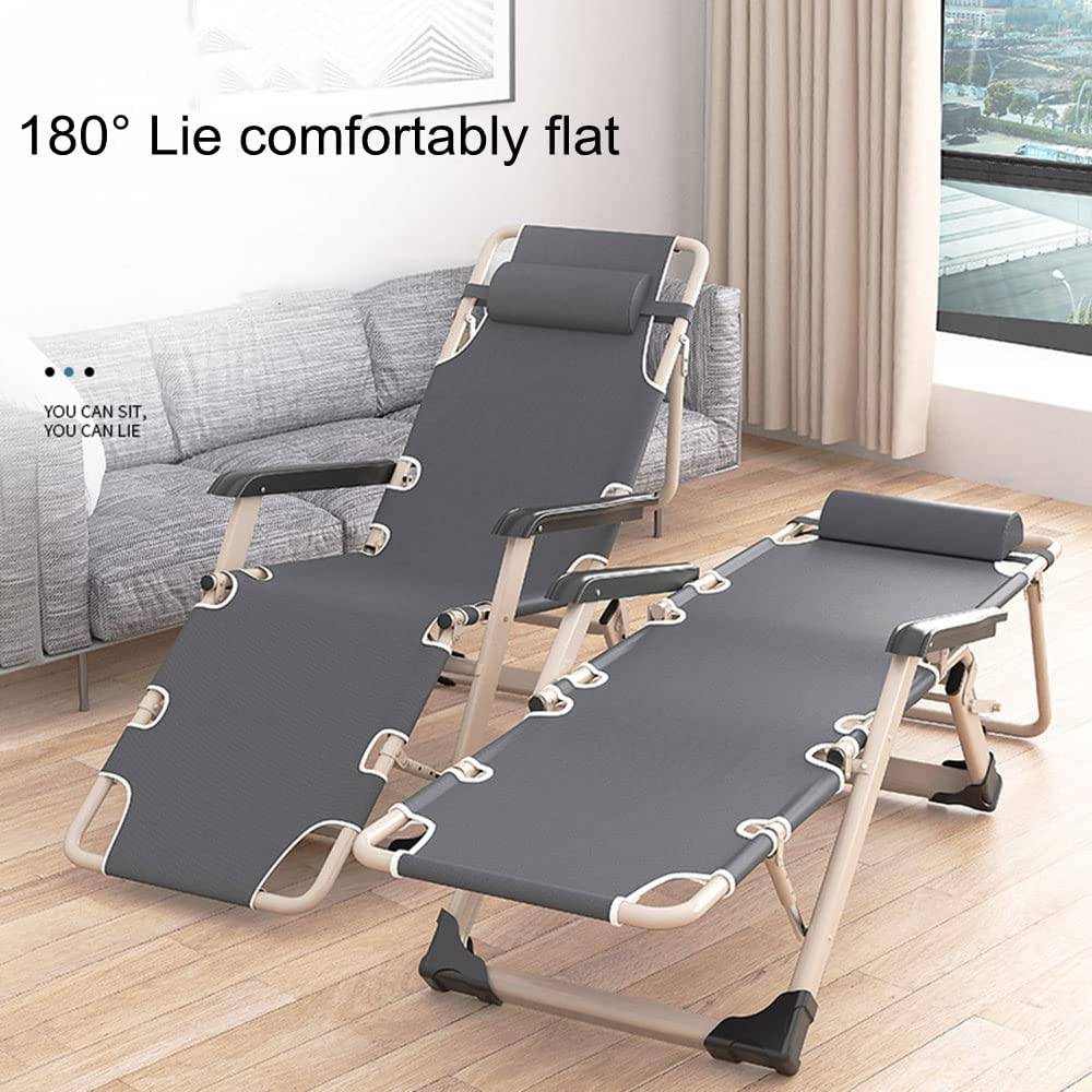 COOLBABY Portable Folding Recliner,Lounge Chair,Outdoor Camping Folding Deck Chair,Household Leisure Noon Break Chair - COOL BABY