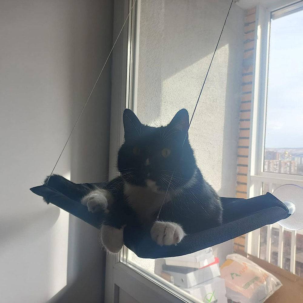 COOLBABY LZM-MDC Cat Hammock Summer Breathable Mesh Pet Hammock Bed, Under Chair Hammock Cradle Crib - COOL BABY