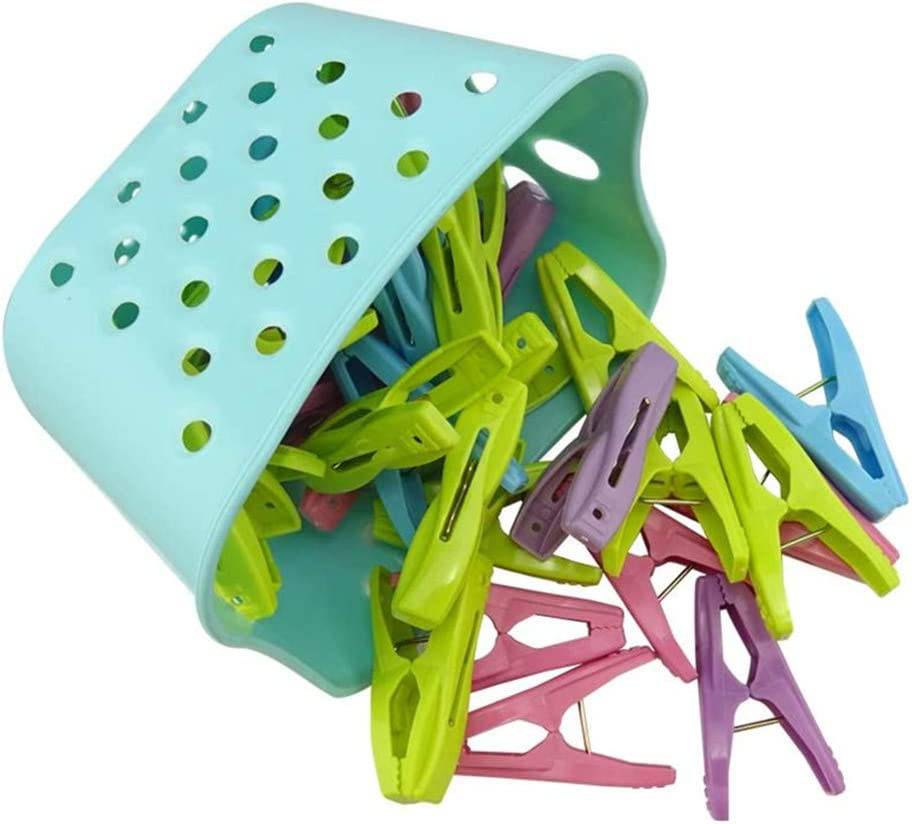 COOLBABY CQK2097 20Pcs/Pack Plastic Clothes Pegs Laundry Hanging Pins Clips Household Clothespins Socks Underwear Drying Rack Holder, Multi Color - COOL BABY