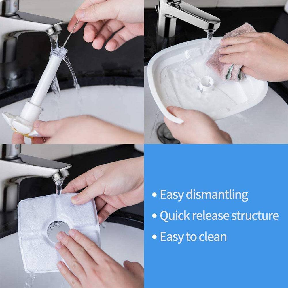 COOLBABY LZM-CWYSJ02 2.5L Pet Water Fountain with Water Filter,Water Spray + LED Bright Blue Light,Automatic Pet Fountain Water Bowl for Cats and Small Dogs - COOL BABY