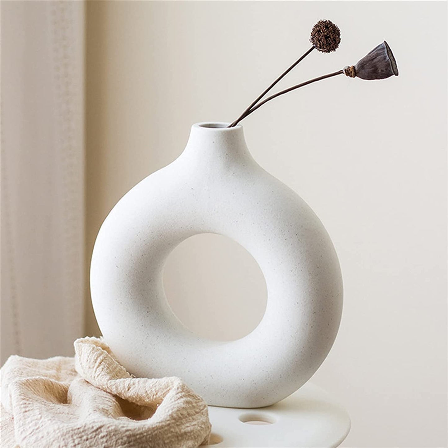 COOLBABY LZM124 Creative Ceramic Vase,for Elegant Home Décor,Living Room Centerpiece Flower Vase,Gifting - COOL BABY