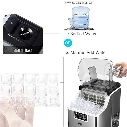 Countertop Stainless Steel Ice Maker (45 lbs/day) - COOLBABY