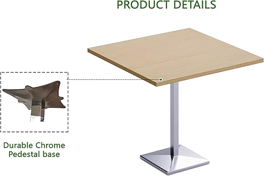 Aluminum Single Leg Table for Garden and Outdoor Patio Square Shape - COOLBABY