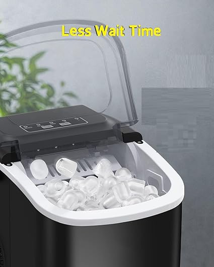 Compact Ice Maker (9-Cube, 1.1L, 105W) - COOLBABY