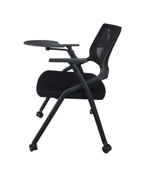 Folding Heavy Duty Chair with Wheels & Foldable Arm Tablet for Home | School | Study Chair - COOLBABY