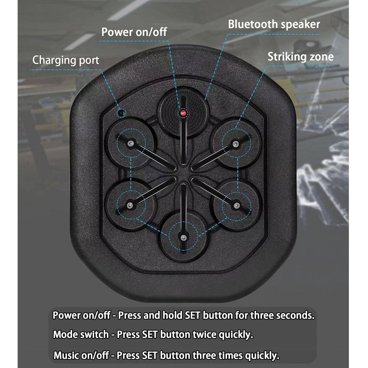 COOLBABY Boxing Machine,Can Connect to Bluetooth Smart Music Boxing Machine with 2 Pairs of Boxing Gloves - COOL BABY