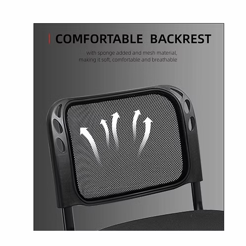 Mesh Conference Chair with Fabric Upholstery & Sturdy Steel Frame