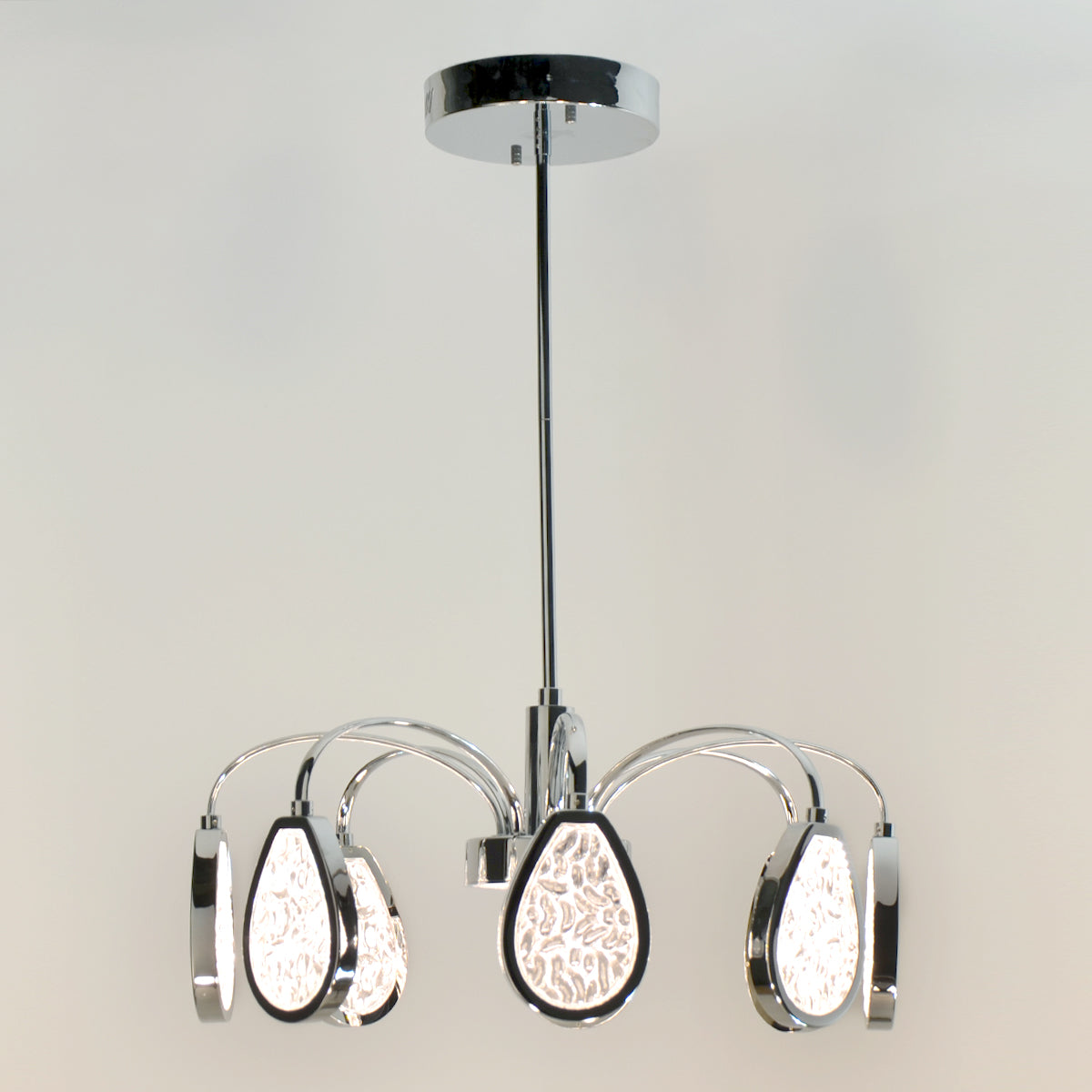 LED Chandelier 8 Arms - Chrome - COOLBABY