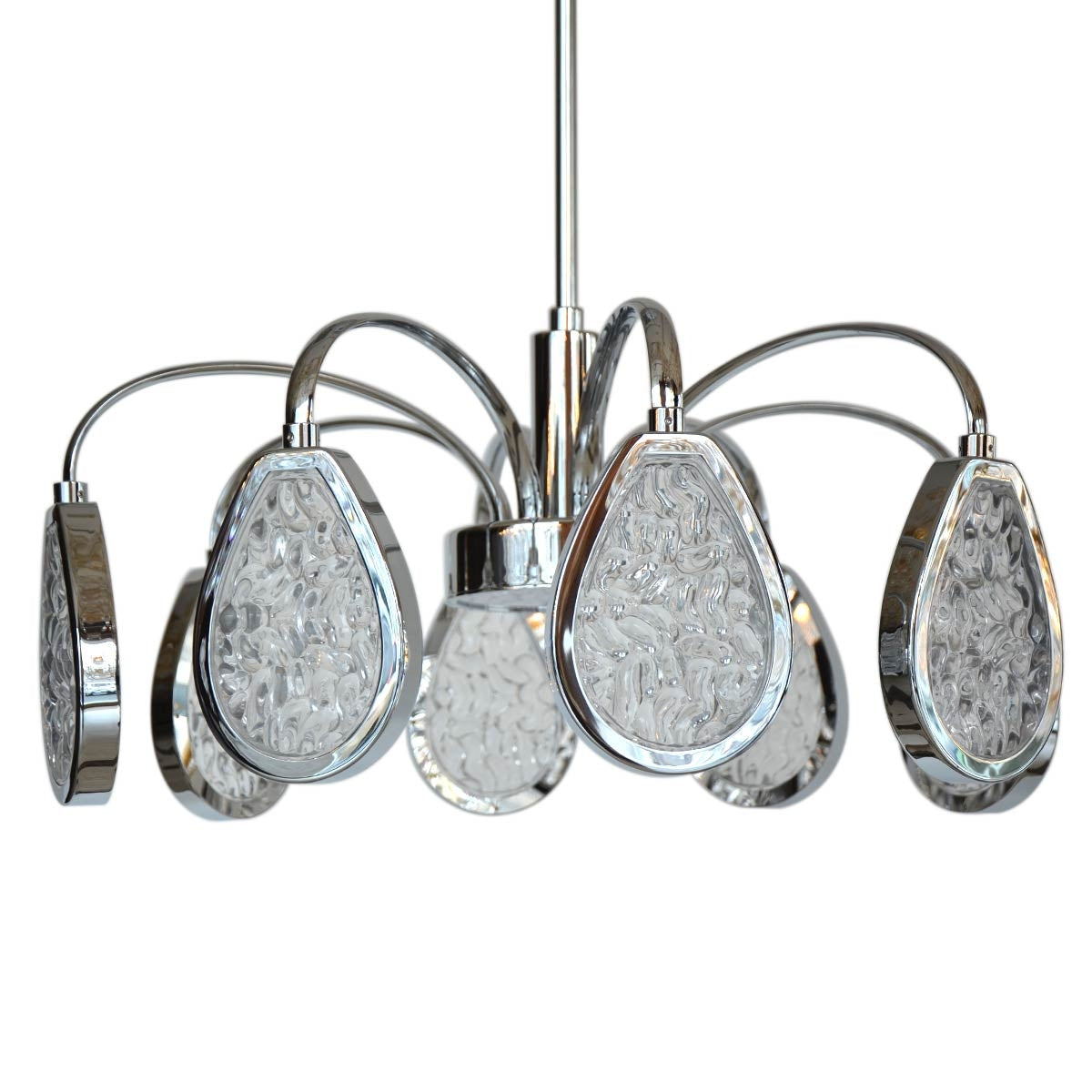 LED Chandelier 8 Arms - Chrome - COOLBABY