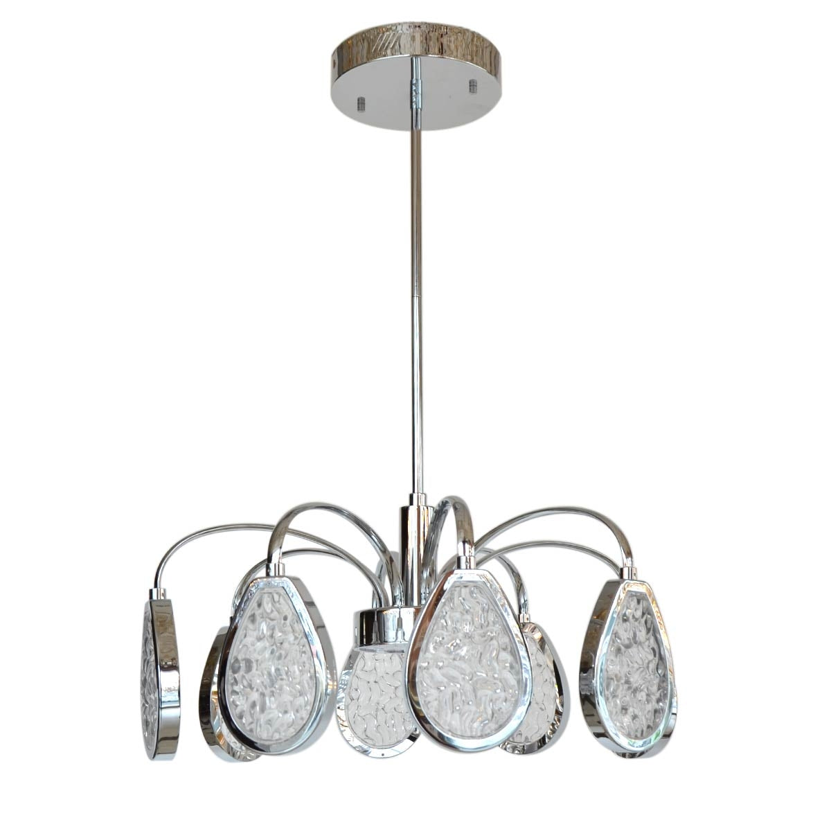 LED Chandelier 8 Arms - Chrome - COOLBABY