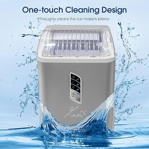 Automatic Ice Maker, Self-Cleaning, 9 Cubes Ready in 6 Mins, 12Kg/24H - COOLBABY