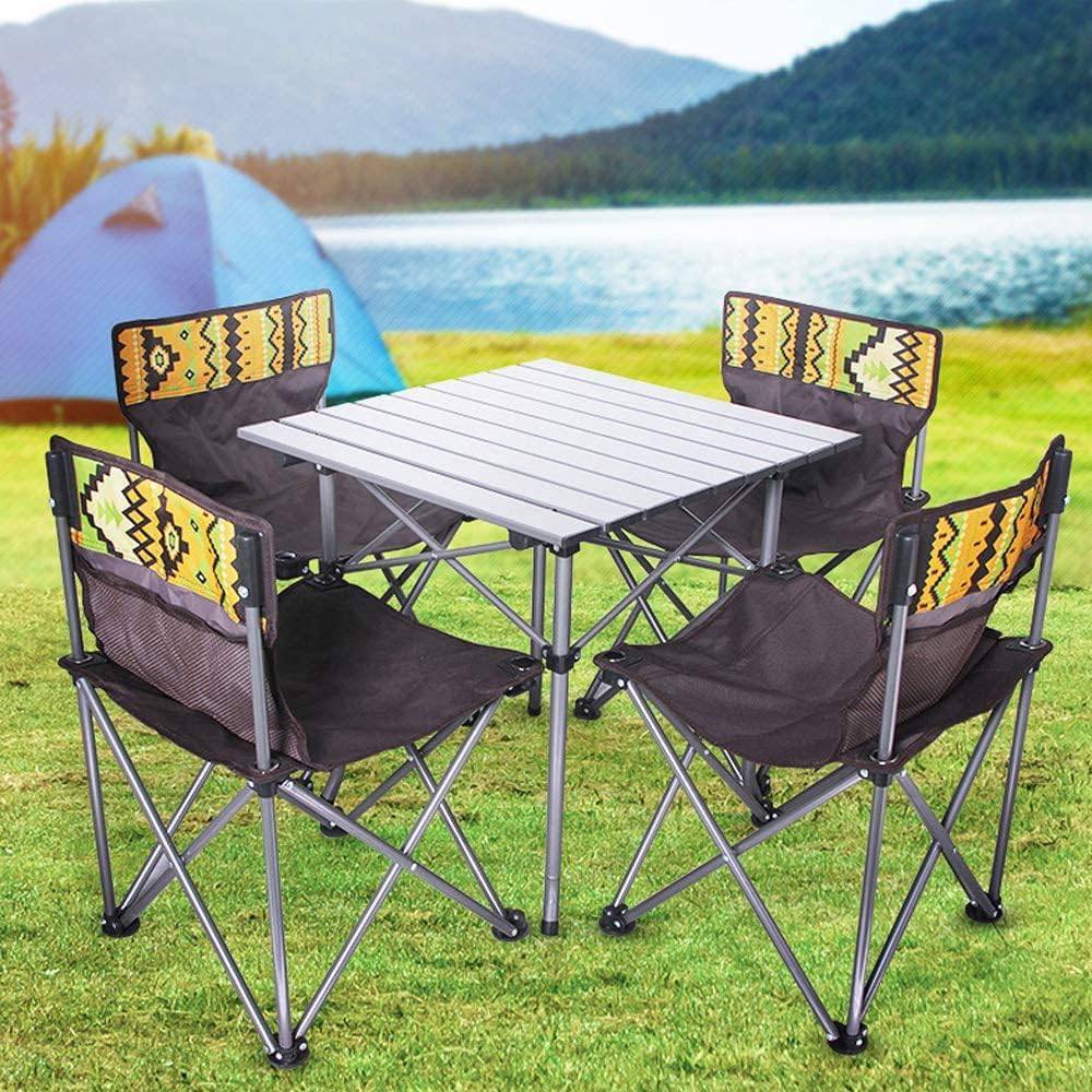 COOLBABY Outdoor Camping Folding Table and Chair Set,5pcs With Outer Bag,for Camping,Sporting Events, Beach,Travel,Backyard,Patio,etc - COOL BABY