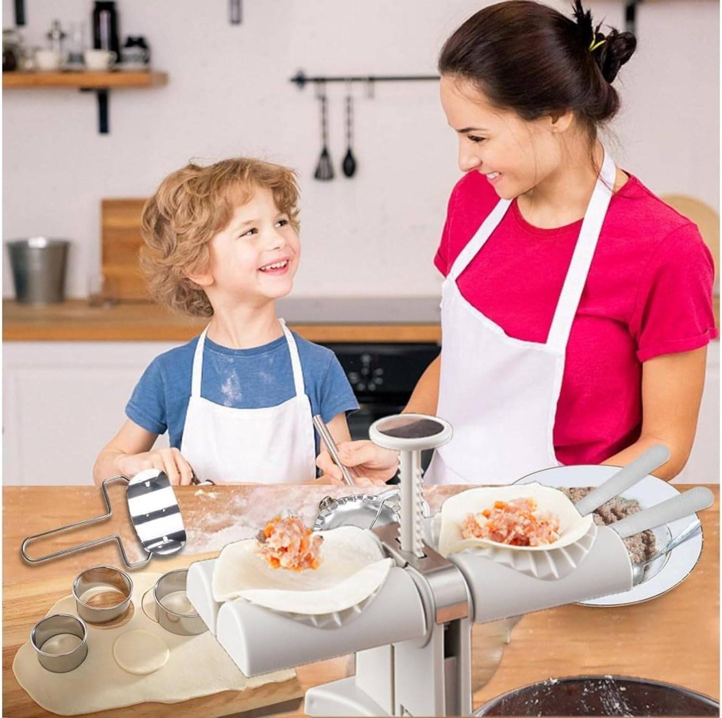 COOLBABY Fully Automatic Dumpling Machine Double Head Press Dumplings - COOL BABY