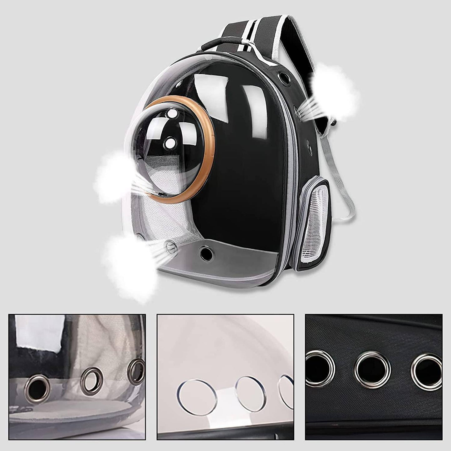 COOLBABY WHD3213 Cat Carrier Dog Carrier Backpack, Pet Carrier Back Pack Pack for Small Medium Cat Puppy Doggie, Dog Body Carrying Bag Travel Space Capsule for Travel, Hiking, Walking & Outdoor - COOL BABY