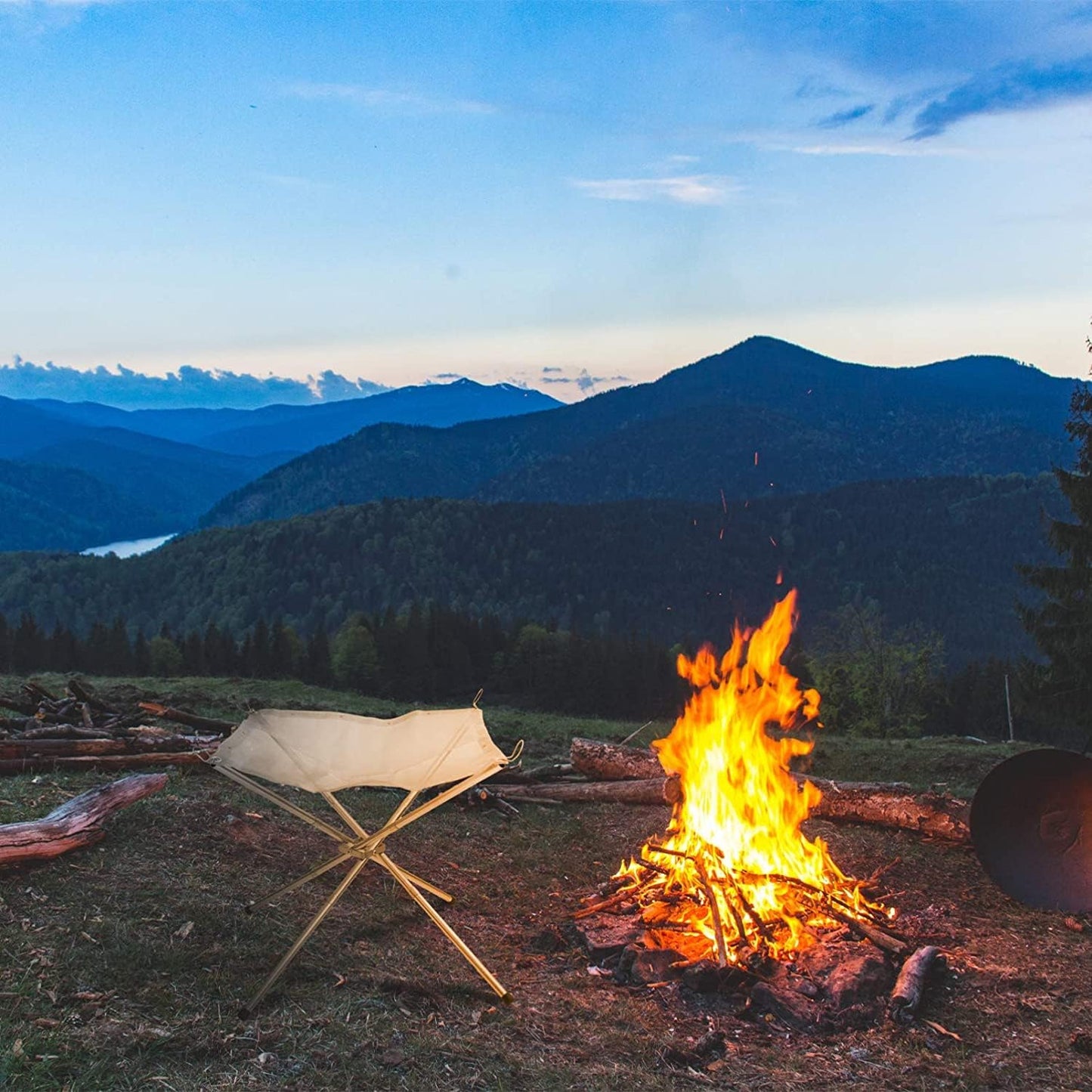 COOLBABY Outdoor Camping Fire Pit, Portable Lightweight Fire Pit Stand with Collapsible Stainless Steel Mesh for Camping X Fire Camping Fire Pit Stainless Steel Portable Fire Pit SEYYSKWJ SRK WHITE - COOLBABY