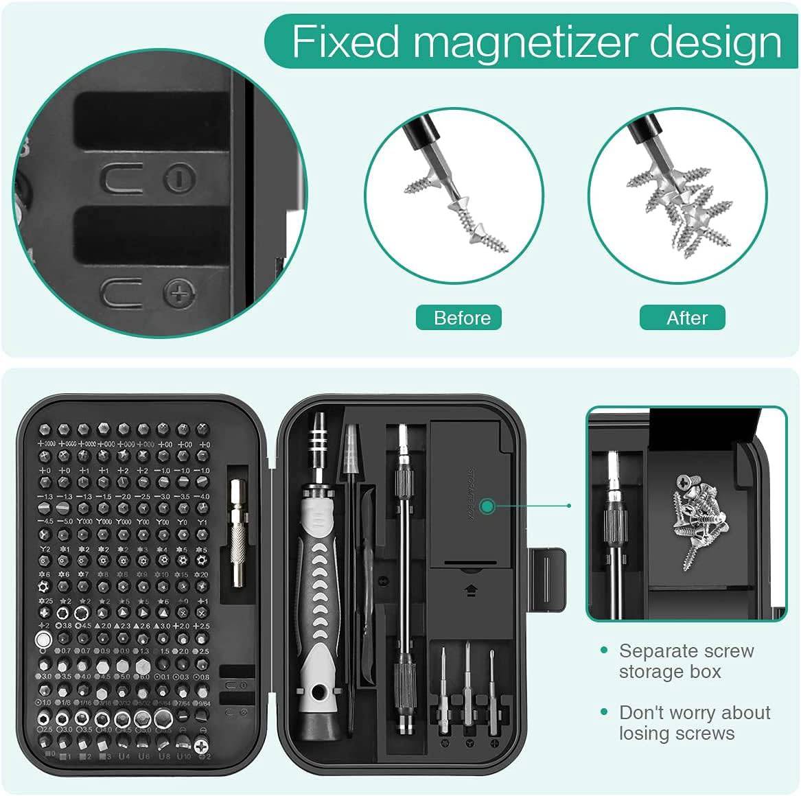 COOLBABY SSZ147 Precision Screwdriver Set, New Version 130 In 1 Kit With 120 Bits, Repair Tool Magnetizer For Smart Phone, HoUSehold Appliances - COOL BABY