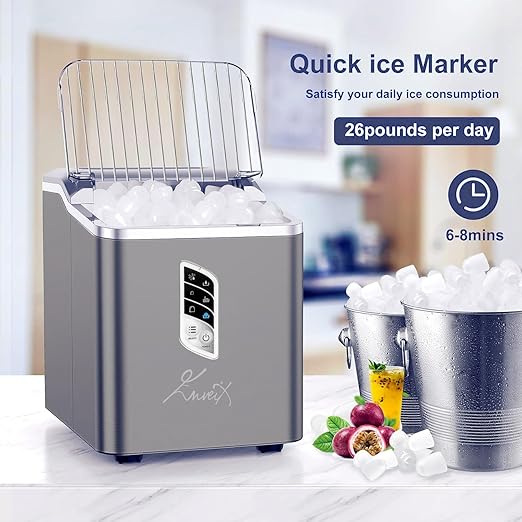 Automatic Ice Maker, Self-Cleaning, 9 Cubes Ready in 6 Mins, 12Kg/24H - COOLBABY
