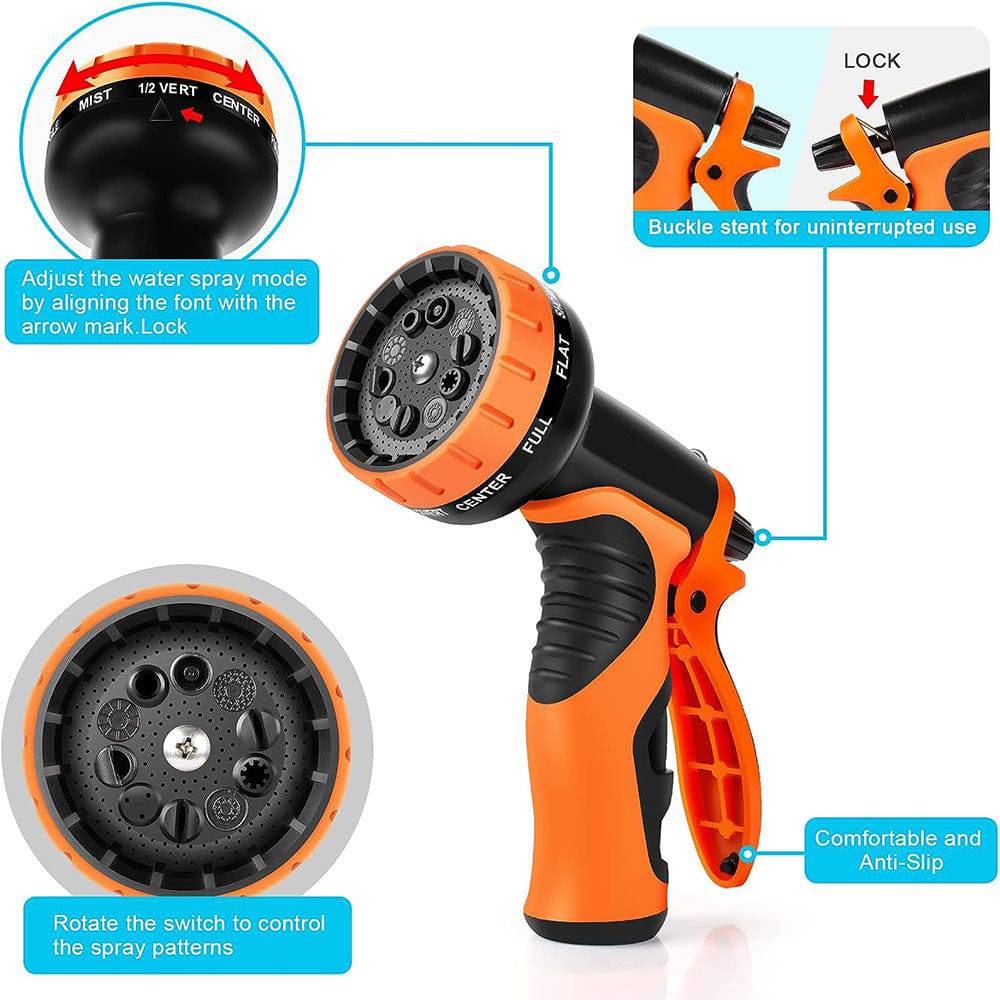 COOLBABY Expandable Garden Hose with 10 Function Nozzle,Leakproof Retractable Garden hose - COOL BABY