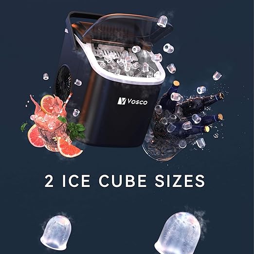 Portable Compact Ice Maker (Black, 26 lbs/24H) - COOLBABY
