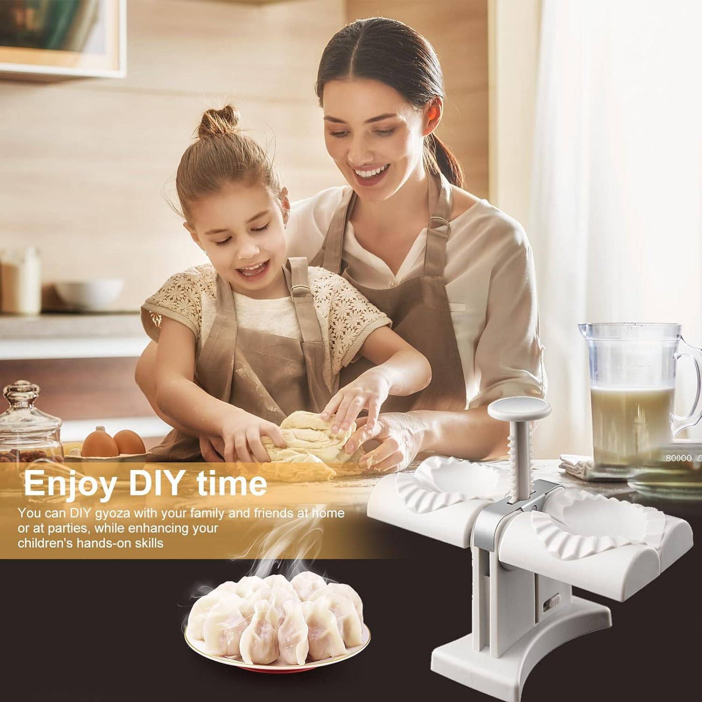 COOLBABY Fully Automatic Dumpling Machine Double Head Press Dumplings - COOL BABY