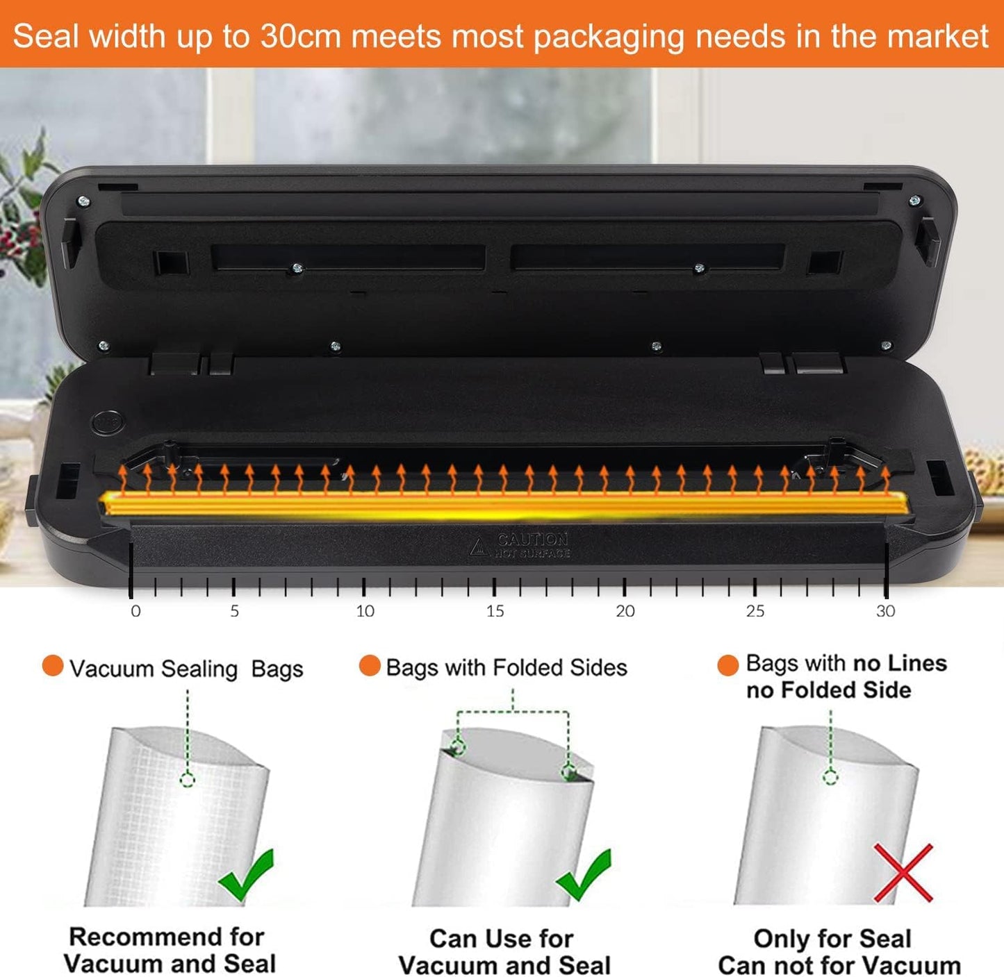 COOLBABY HDD-ZKDBJ6 Vacuum Sealer Machine with Automatic Sealing - COOL BABY