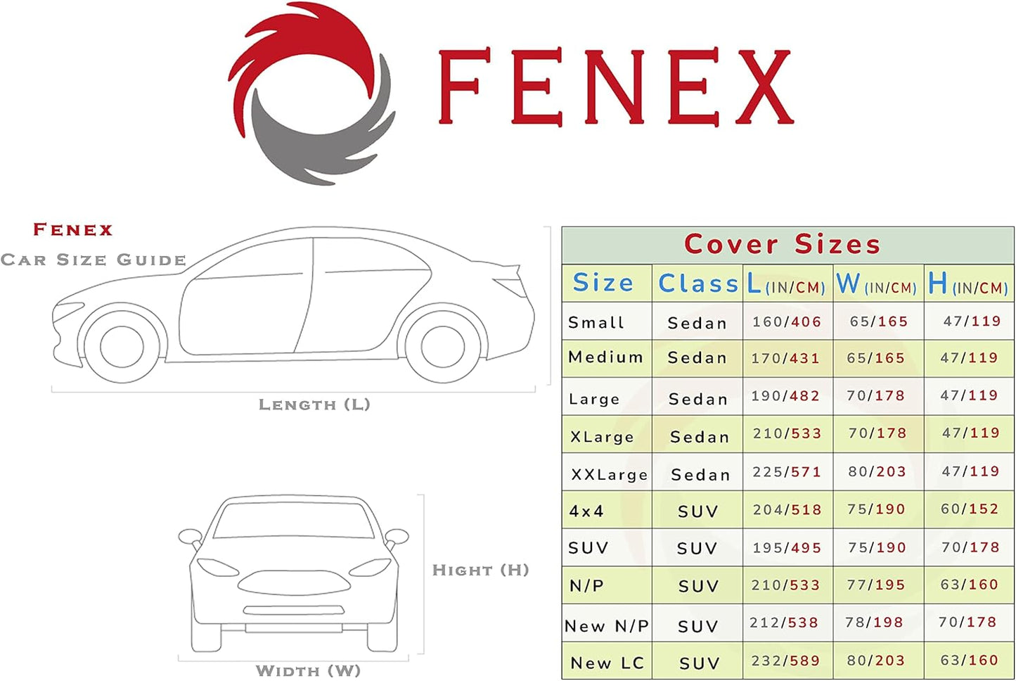 All-Weather Car Cover for Nissan Patrol – Waterproof, UV Resistant, Dustproof, Breathable with Door Zipper & Mirror Pockets – Fits SUV 538×198×177 cm - COOLBABY