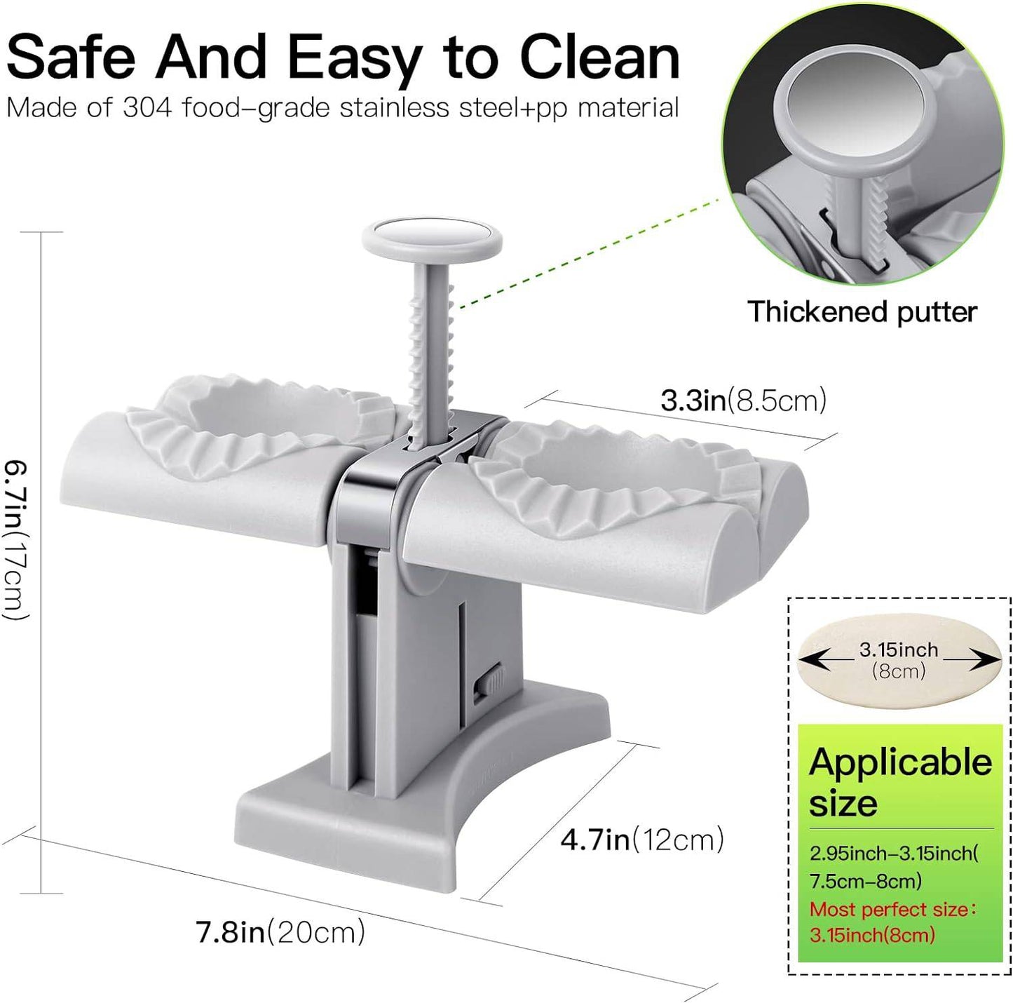 COOLBABY Fully Automatic Dumpling Machine Double Head Press Dumplings - COOL BABY