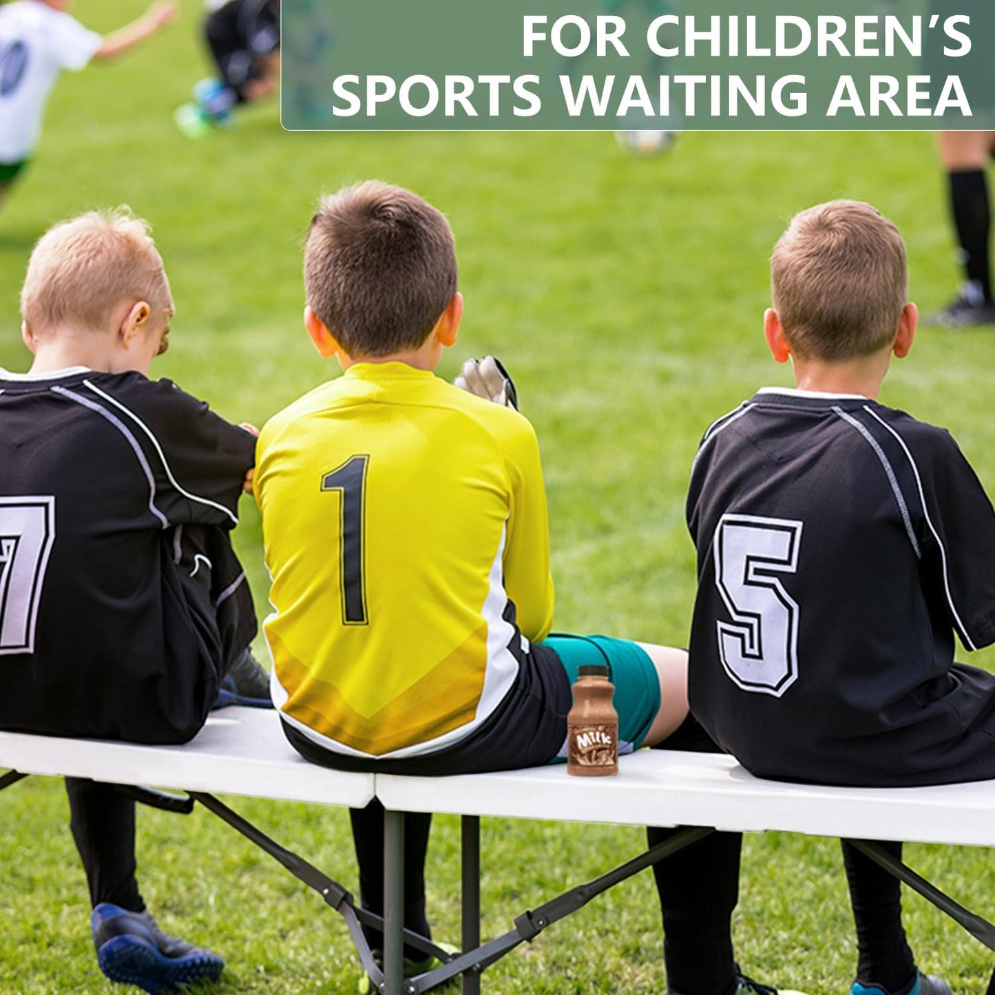 Portable 6 FT Plastic Folding Bench for Outdoor Use, Complete with Carrying Handle for Picnics Camping Dining Parties (2) - COOLBABY