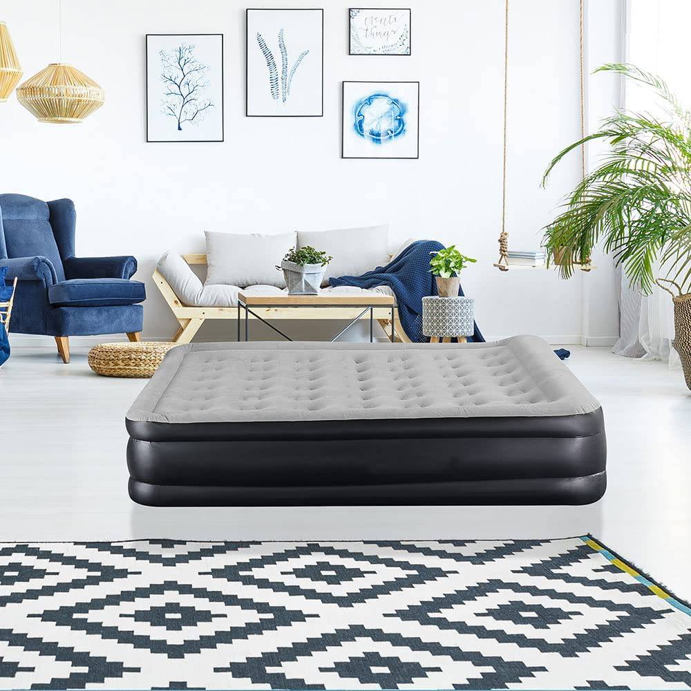 COOLBABY Air Mattress,Double High Adjustable Blow Up Mattress with Built-in Pump - COOL BABY