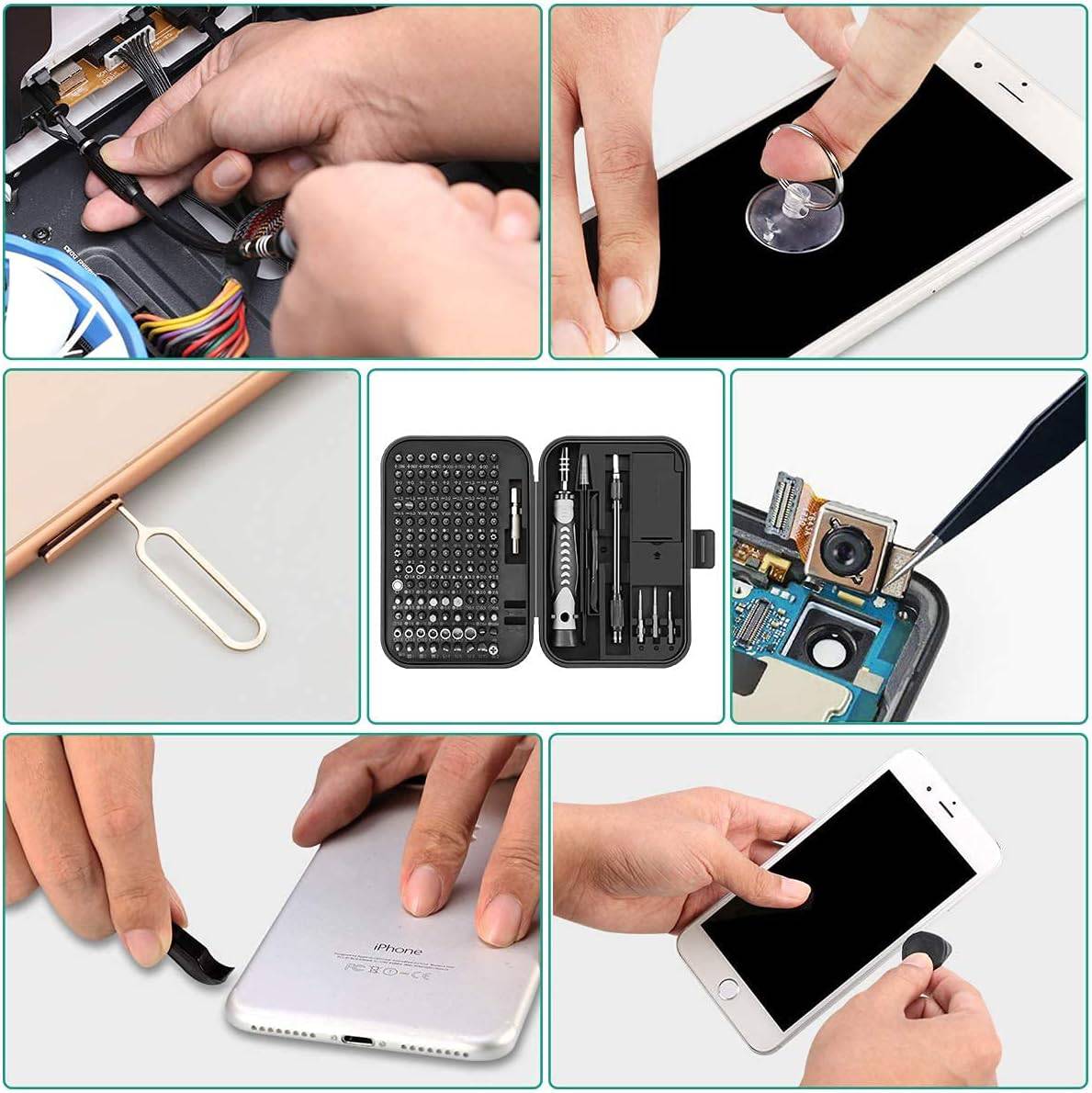 COOLBABY SSZ147 Precision Screwdriver Set, New Version 130 In 1 Kit With 120 Bits, Repair Tool Magnetizer For Smart Phone, HoUSehold Appliances - COOL BABY