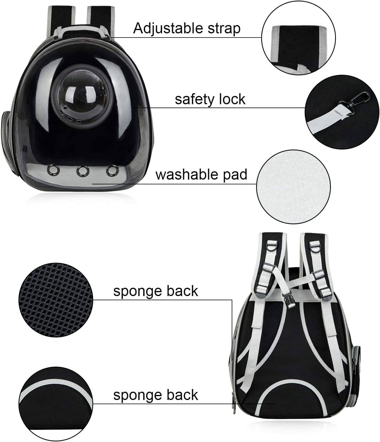COOLBABY WHD3213 Cat Carrier Dog Carrier Backpack, Pet Carrier Back Pack Pack for Small Medium Cat Puppy Doggie, Dog Body Carrying Bag Travel Space Capsule for Travel, Hiking, Walking & Outdoor - COOL BABY