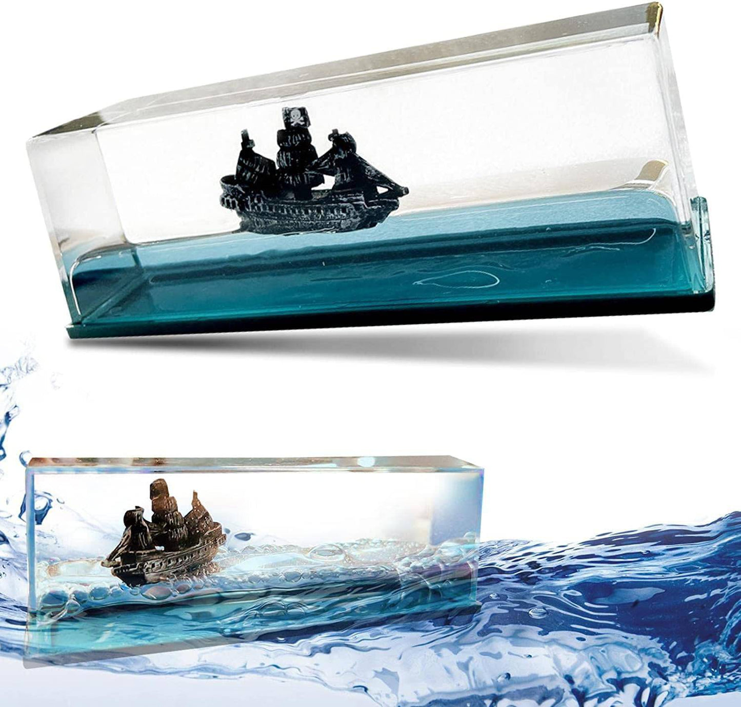 Coolbaby WSTT669 Cruise ship drift boat decoration with lights and shooting effects, blue, white - COOL BABY