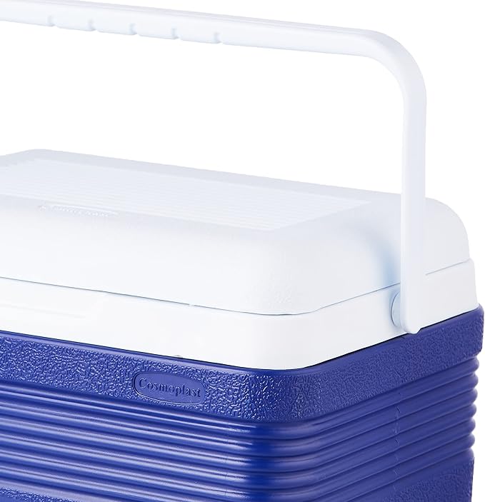 18L Plastic Cooler Icebox Deluxe Blue – Portable Insulated Cooler with 3-Day Ice Retention
