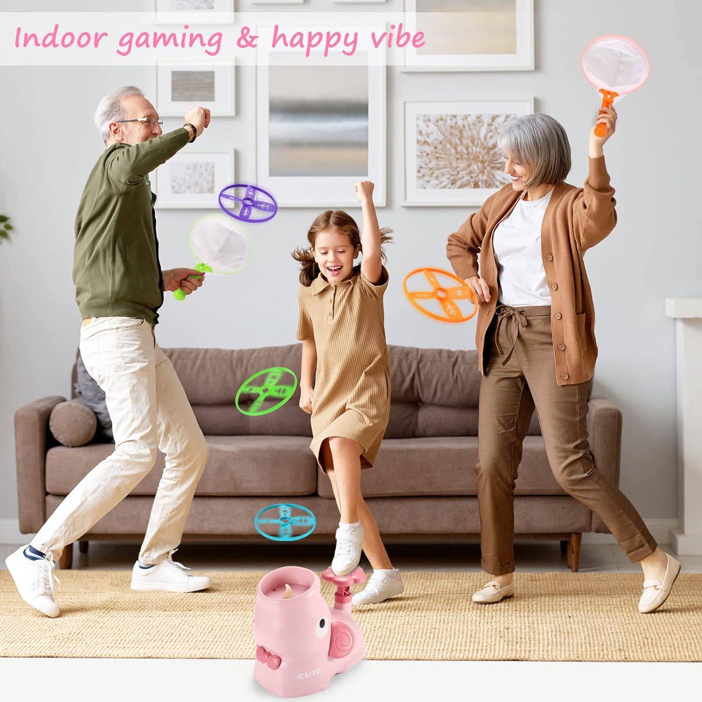COOLBABY Outdoor Disc Launcher Game Set for Kids - Safe and Fun Family Activity - COOL BABY
