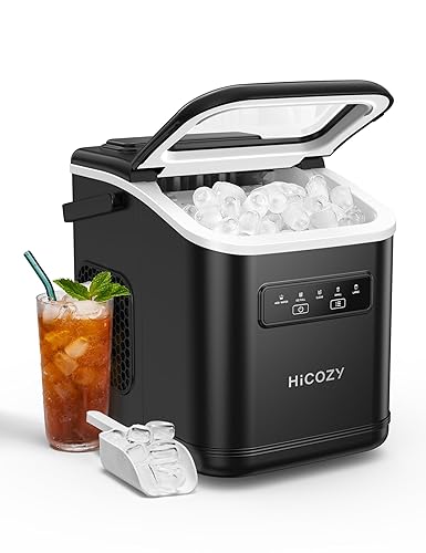 Compact Ice Maker – 15kg/Day, 2 Ice Sizes, Self-Cleaning & Portable with Handle (Black) - COOLBABY