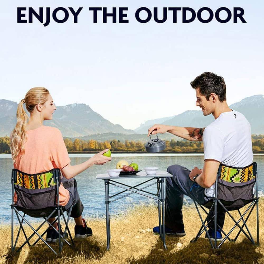 COOLBABY Outdoor Camping Folding Table and Chair Set,5pcs With Outer Bag,for Camping,Sporting Events, Beach,Travel,Backyard,Patio,etc - COOL BABY