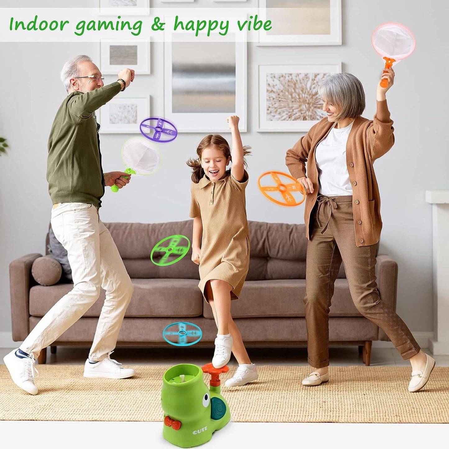 COOLBABY Outdoor Disc Launcher Game Set for Kids - Safe and Fun Family Activity - COOL BABY
